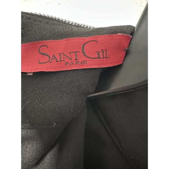 Saint Gil Paris Asymmetrical Halter Embellished Sleeveless Mini Dress Size M - Picture 5 of 12